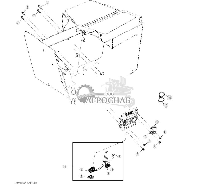 Жгут проводов JDLink™ 3G без контроллера спутникового модуля и модульного телематического шлюза - ST857242 448.jpg